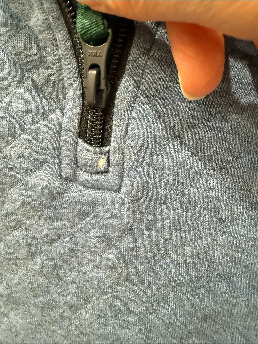 J. Crew Men's Quilted Half-Zip Pullover Sweater - Dusty Blue